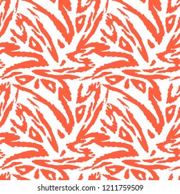 Seamless abstract pattern art. Texture with Hand Painted Crossing Brush Strokes for Print. Drawing texture background. Modern graphics. Vector illustration.