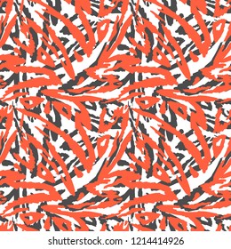 Seamless abstract pattern art. Texture with Hand Painted Crossing Brush Strokes for Print. Drawing texture background. Modern graphics. Vector illustration.