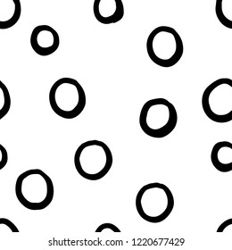 Seamless abstract pattern art. Texture with Hand Painted Crossing Brush Strokes for Print. Retro dotted 80s.Modern graphics. Vector illustration