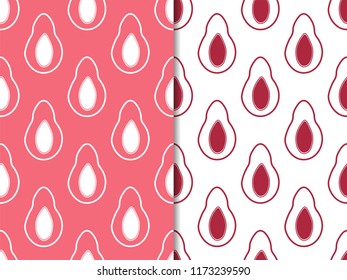 seamless abstract pattern with avocado