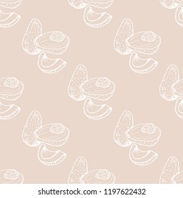 seamless abstract pattern with avocado