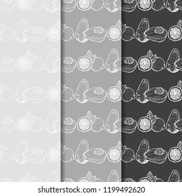 seamless abstract pattern with avocado and lemon