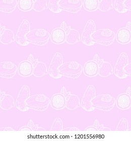 seamless abstract pattern with avocado and lemon