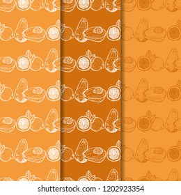 seamless abstract pattern with avocado and lemon