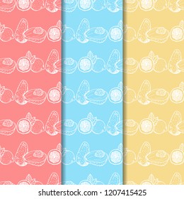 seamless abstract pattern with avocado and lemon