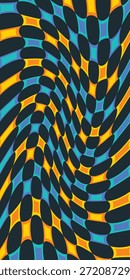 Fondo abstracto inconsútil del modelo con las Formas cuadradas coloridas. Formas redondas en forma de estrella y negativas