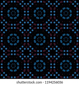 Seamless abstract pattern background with a variety of colored circles.