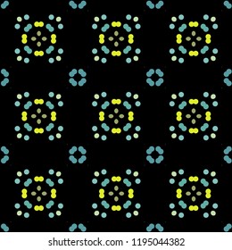 Seamless abstract pattern background with a variety of colored circles.