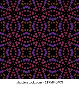Seamless abstract pattern background with a variety of colored circles.