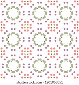 Seamless abstract pattern background with a variety of colored circles.