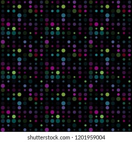Seamless abstract pattern background with a variety of colored circles.