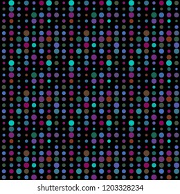 Seamless abstract pattern background with a variety of colored circles.