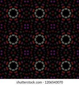 Seamless abstract pattern background with a variety of colored circles.