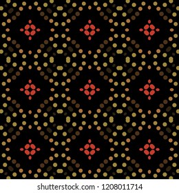 Seamless abstract pattern background with a variety of colored circles.