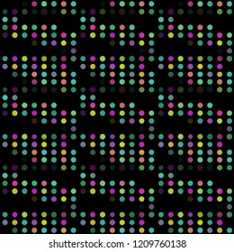 Seamless abstract pattern background with a variety of colored circles.