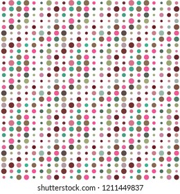 Seamless abstract pattern background with a variety of colored circles.