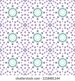 Seamless abstract pattern background with a variety of colored circles.