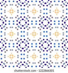 Seamless abstract pattern background with a variety of colored circles.