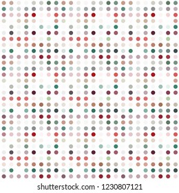 Seamless abstract pattern background with a variety of colored circles.