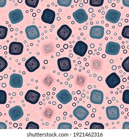 Seamless abstract pattern. Beautiful texture for textile, paper print, scrapbooking or wallpaper. Vector illustration. Cute colorful trendy background.