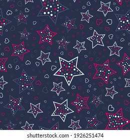 Seamless abstract pattern. Beautiful texture for textile or paper print. Vector illustration. Cute colorful background.