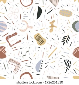 Seamless abstract pattern. Beautiful texture for textile or paper print. Vector illustration. Cute colorful background.