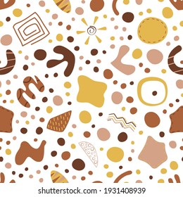 Patrón abstracto sin inconvenientes. Hermosa textura para impresión textil o de papel. Ilustración vectorial. Un fondo colorido y bonito.