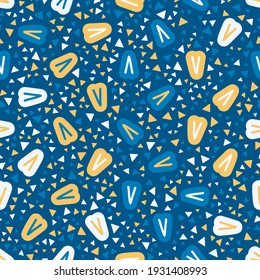 Seamless abstract pattern. Beautiful texture for textile or paper print. Vector illustration. Cute colorful background.