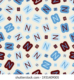 Seamless abstract pattern. Beautiful texture for textile or paper print. Vector illustration. Cute colorful background.