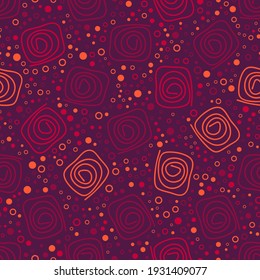 Seamless abstract pattern. Beautiful texture for textile or paper print. Vector illustration. Cute colorful background.