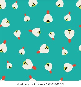 Seamless abstract pattern with  bees. Vector illustration. Pattern for card, invitation, wrapping paper, textile fabric 