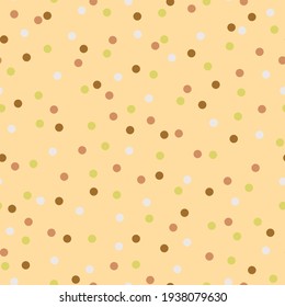 seamless abstract pattern . beige background. brown dots. vector texture. trend print for textiles and wallpaper.