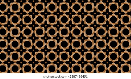Seamless abstract pattern. Beige shapes on black background. Geometric ornament For fabric home wear carpets background surface design packaging Vector