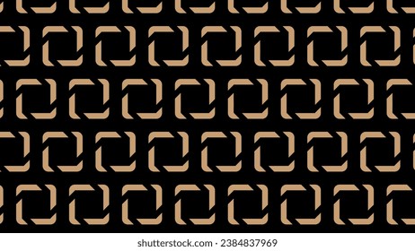 Seamless abstract pattern. Beige squares on black background. Geometric ornament For fabric home wear carpets background surface design packaging Vector