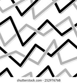 Seamless abstract pattern with black and grey lines on white