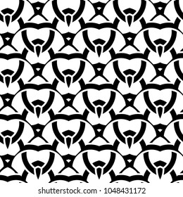 Seamless abstract pattern. Black and white geometric repeating vector background
