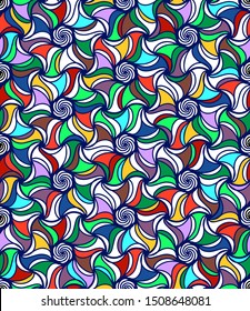 Seamless abstract pattern. black and white linear illustration for coloring. Vector coloring book for adult.