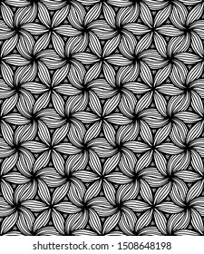 Seamless abstract pattern. black and white linear illustration for coloring. Vector coloring book for adult.