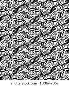Seamless abstract pattern. black and white linear illustration for coloring. Vector coloring book for adult.