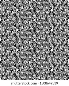 Seamless abstract pattern. black and white linear illustration for coloring. Vector coloring book for adult.