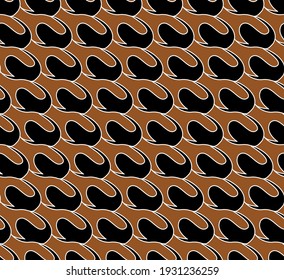 Seamless Abstract Pattern black white on a brown background mesh texture tiles Universal scale background for fabric, print, fashion, textile, etc Vector illustration