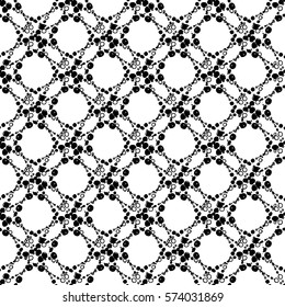 Seamless abstract pattern . Black and White vector illustration.