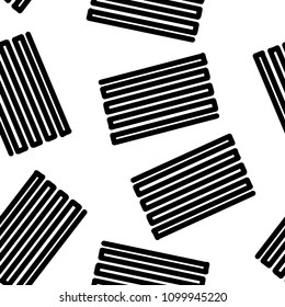 Seamless abstract pattern. Black zagzagi lines on a white background.