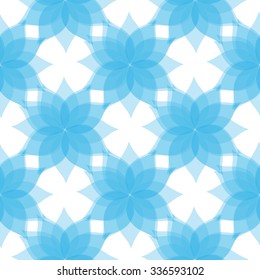 seamless abstract pattern with blue flowers
