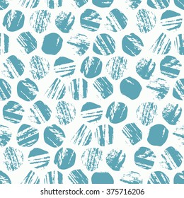 Seamless abstract pattern with blue grunge circles