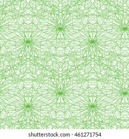 Seamless abstract pattern with blue guilloche ornament isolated on white (transparent) background. Vector illustration eps