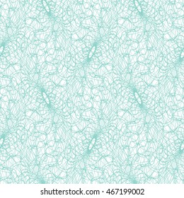 Seamless abstract pattern with blue guilloche ornament isolated on white (transparent) background. Vector illustration eps