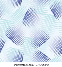 seamless abstract pattern with blue halftone and transparency
