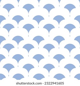 Seamless abstract pattern with blue pastel geometric. Isolated on white background vector.