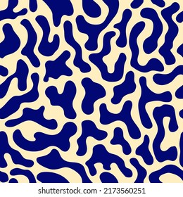 Seamless abstract pattern with blue stains. Perfect for print, posters, notebooks.